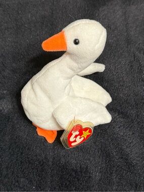 Vintage Ty Beanie Baby Gracie The Swan Plush 1996 PVC Pellets